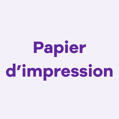 Image Papier d'impression